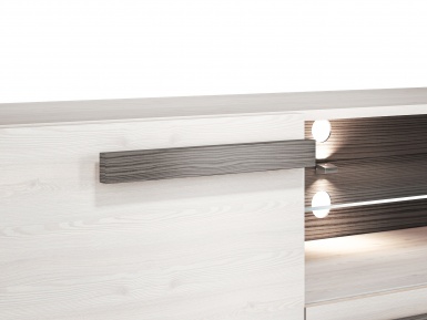 Design Plus Studio Kuchni & Salon Meblowy | BLANCO 10 sosna śnieżna/MDF new grey - szafka RTV | 