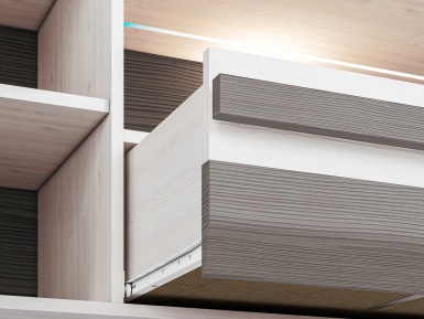 Design Plus Studio Kuchni & Salon Meblowy | BLANCO 10 sosna śnieżna/MDF new grey - szafka RTV | 