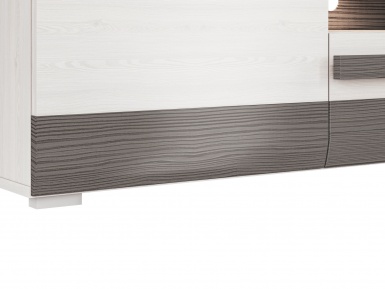 Design Plus Studio Kuchni & Salon Meblowy | BLANCO 10 sosna śnieżna/MDF new grey - szafka RTV | 