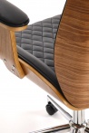 Design Plus Studio Kuchni & Salon Meblowy | TIMBER fotel gabinetowy orzechowy/czarny | 5905248135437