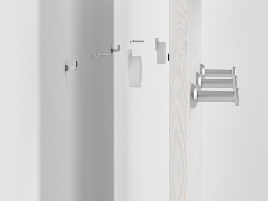 Design Plus Studio Kuchni & Salon Meblowy | BLANCO 23 sosna śnieżna/MDF new grey - wieszak | 