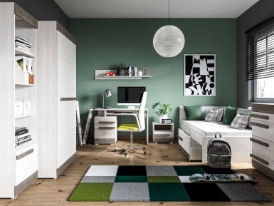 Design Plus Studio Kuchni & Salon Meblowy | BLANCO 23 sosna śnieżna/MDF new grey - wieszak | 