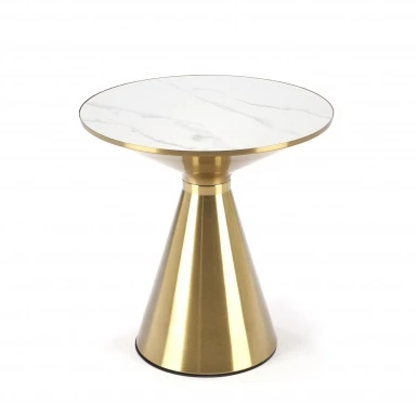 Design Plus Studio Kuchni & Salon Meblowy | TRIBECA ława biały marmur / złoty (1p1szt) | 2010001196129