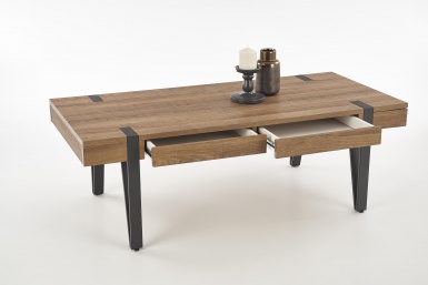 Design Plus Studio Kuchni & Salon Meblowy | TULUZA ława orzech miodowy / czarny (1p1szt) | 2010001172659