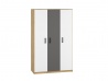Design Plus Studio Kuchni & Salon Meblowy | FINI 02 korpus dąb artisan/front biały/wstawka antracyt - szafa | 
