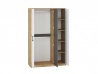 Design Plus Studio Kuchni & Salon Meblowy | FINI 02 korpus dąb artisan/front biały/wstawka antracyt - szafa | 