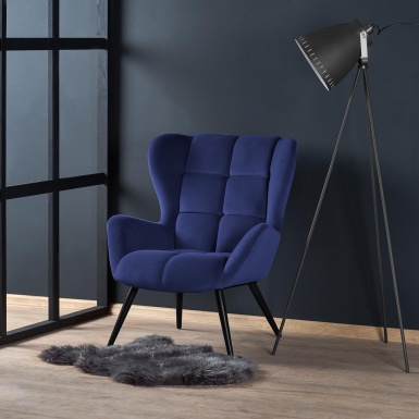 Design Plus Studio Kuchni & Salon Meblowy | TYRION fotel wypoczynkowy granatowy | 2010001189763