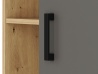 Design Plus Studio Kuchni & Salon Meblowy | FINI 03 korpus dąb artisan/front biały/wstawka antracyt - regał | 