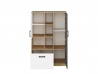 Design Plus Studio Kuchni & Salon Meblowy | FINI 05 korpus dąb artisan/front biały/wstawka antracyt - regał | 