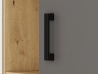 Design Plus Studio Kuchni & Salon Meblowy | FINI 05 korpus dąb artisan/front biały/wstawka antracyt - regał | 