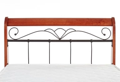 Design Plus Studio Kuchni & Salon Meblowy | VERONICA łóżko 90 cm czereśnia ant./czarny (4p1szt.) | 2010001133643