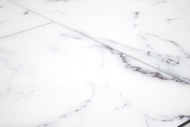 Design Plus Studio Kuchni & Salon Meblowy | VERTIGO stół rozkładany, blat - biały marmur, nogi - czarny (2p1szt) | 5905248134621