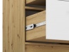 Design Plus Studio Kuchni & Salon Meblowy | FINI 06 korpus dąb artisan/front biały/wstawka antracyt - komoda | 