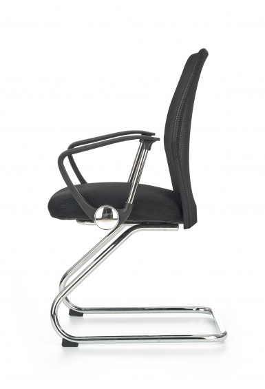 Design Plus Studio Kuchni & Salon Meblowy | VIRE SKID fotel pracowniczy czarny | 2010000177631