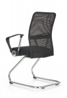 Design Plus Studio Kuchni & Salon Meblowy | VIRE SKID fotel pracowniczy czarny | 2010000177631