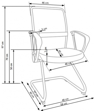 Design Plus Studio Kuchni & Salon Meblowy | VIRE SKID fotel pracowniczy czarny | 2010000177631