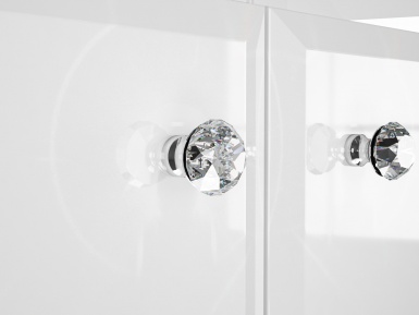 Design Plus Studio Kuchni & Salon Meblowy | GLAMOUR 01 biały alpejski - witryna | 