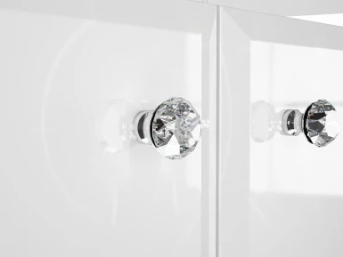 Design Plus Studio Kuchni & Salon Meblowy | GLAMOUR 01 biały alpejski - witryna | 