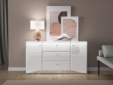 Design Plus Studio Kuchni & Salon Meblowy | GLAMOUR 02 biały alpejski - komoda | 