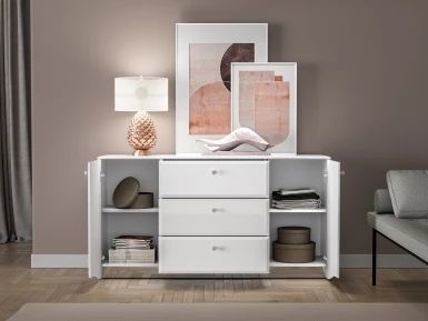Design Plus Studio Kuchni & Salon Meblowy | GLAMOUR 02 biały alpejski - komoda | 