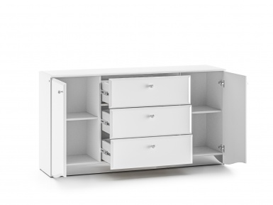 Design Plus Studio Kuchni & Salon Meblowy | GLAMOUR 02 biały alpejski - komoda | 