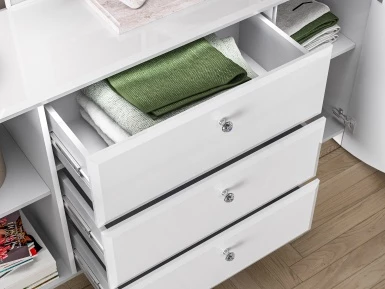Design Plus Studio Kuchni & Salon Meblowy | GLAMOUR 02 biały alpejski - komoda | 