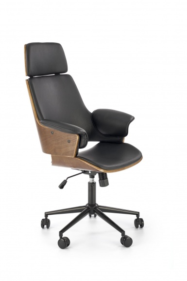 Design Plus Studio Kuchni & Salon Meblowy | WEBER fotel gabinetowy orzechowy / czarny (1p1szt) | 2010001195337