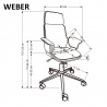 Design Plus Studio Kuchni & Salon Meblowy | WEBER fotel gabinetowy orzechowy / czarny (1p1szt) | 2010001195337
