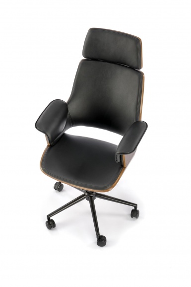 Design Plus Studio Kuchni & Salon Meblowy | WEBER fotel gabinetowy orzechowy / czarny (1p1szt) | 2010001195337
