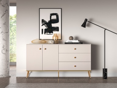 Design Plus Studio Kuchni & Salon Meblowy | Selgin 03 cashmere - komoda 2D3S | 