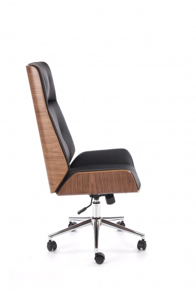 Design Plus Studio Kuchni & Salon Meblowy | WEBSTER fotel gabinetowy orzechowy/czarny | 5905248135451