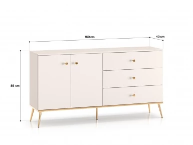 Design Plus Studio Kuchni & Salon Meblowy | Selgin 03 cashmere - komoda 2D3S | 