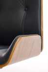 Design Plus Studio Kuchni & Salon Meblowy | WEBSTER fotel gabinetowy orzechowy/czarny | 5905248135451