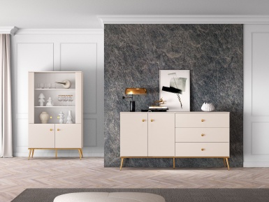 Design Plus Studio Kuchni & Salon Meblowy | Selgin 03 cashmere - komoda 2D3S | 