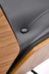 Design Plus Studio Kuchni & Salon Meblowy | WEBSTER fotel gabinetowy orzechowy/czarny | 5905248135451