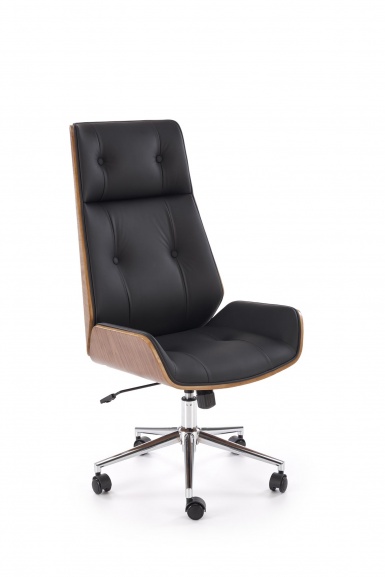 Design Plus Studio Kuchni & Salon Meblowy | WEBSTER fotel gabinetowy orzechowy/czarny | 5905248135451