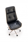 Design Plus Studio Kuchni & Salon Meblowy | WEBSTER fotel gabinetowy orzechowy/czarny | 5905248135451