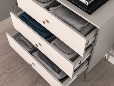Design Plus Studio Kuchni & Salon Meblowy | Selgin 04 cashmere - komoda 1D3S | 
