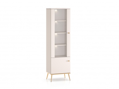 Design Plus Studio Kuchni & Salon Meblowy | Selgin 01 cashmere - witryna 2D | 