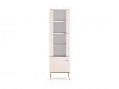 Design Plus Studio Kuchni & Salon Meblowy | Selgin 01 cashmere - witryna 2D | 