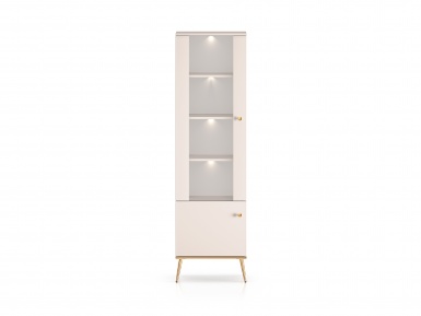 Design Plus Studio Kuchni & Salon Meblowy | Selgin 01 cashmere - witryna 2D | 
