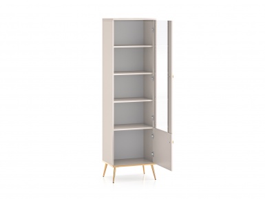 Design Plus Studio Kuchni & Salon Meblowy | Selgin 01 cashmere - witryna 2D | 