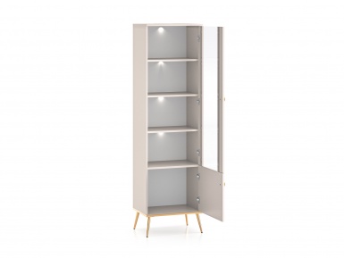 Design Plus Studio Kuchni & Salon Meblowy | Selgin 01 cashmere - witryna 2D | 
