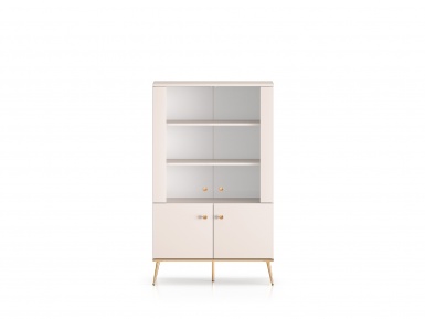 Design Plus Studio Kuchni & Salon Meblowy | Selgin 02 cashmere - witryna 4D | 