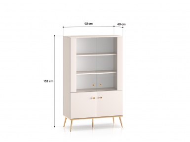 Design Plus Studio Kuchni & Salon Meblowy | Selgin 02 cashmere - witryna 4D | 