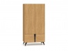 Design Plus Studio Kuchni & Salon Meblowy | Toscania 01 Dąb Baltic Dune/Jesion Prestige Czarny - Szafa 4D | 