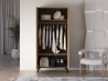 Design Plus Studio Kuchni & Salon Meblowy | Toscania 01 Dąb Baltic Dune/Jesion Prestige Czarny - Szafa 4D | 