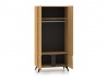 Design Plus Studio Kuchni & Salon Meblowy | Toscania 01 Dąb Baltic Dune/Jesion Prestige Czarny - Szafa 4D | 