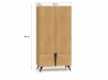 Design Plus Studio Kuchni & Salon Meblowy | Toscania 01 Dąb Baltic Dune/Jesion Prestige Czarny - Szafa 4D | 