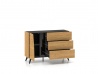 Design Plus Studio Kuchni & Salon Meblowy | Toscania 05 Dąb Baltic Dune/Jesion Prestige Czarny - Komoda 1D 3S | 